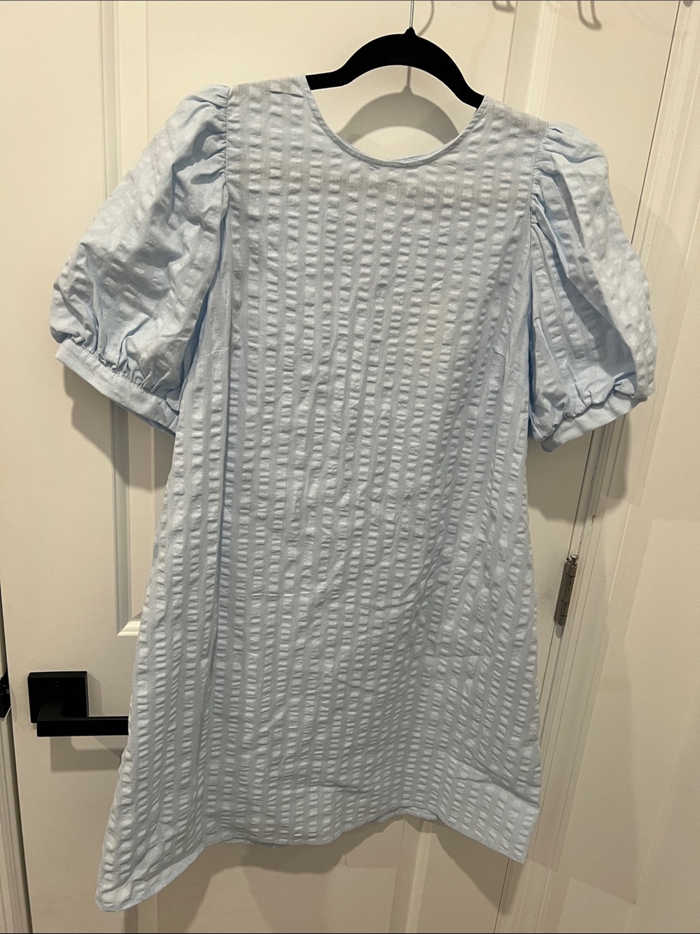 a new day Light Blue Seersucker Summer Dress Size Large
